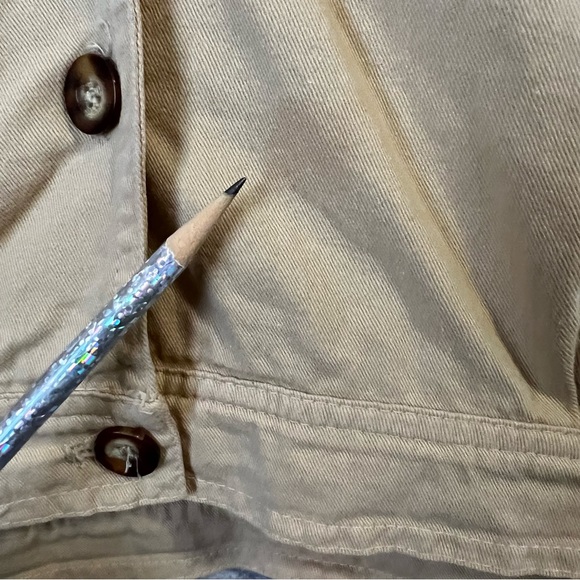 Vintage Nina Piccalino Women's 16 Khaki Button Up Shirt w Velvet Leopard Collar - Picture 6 of 8